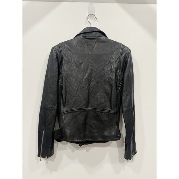 Veda Jayne Leather Moto Jacket in Black - Picture 4 of 16